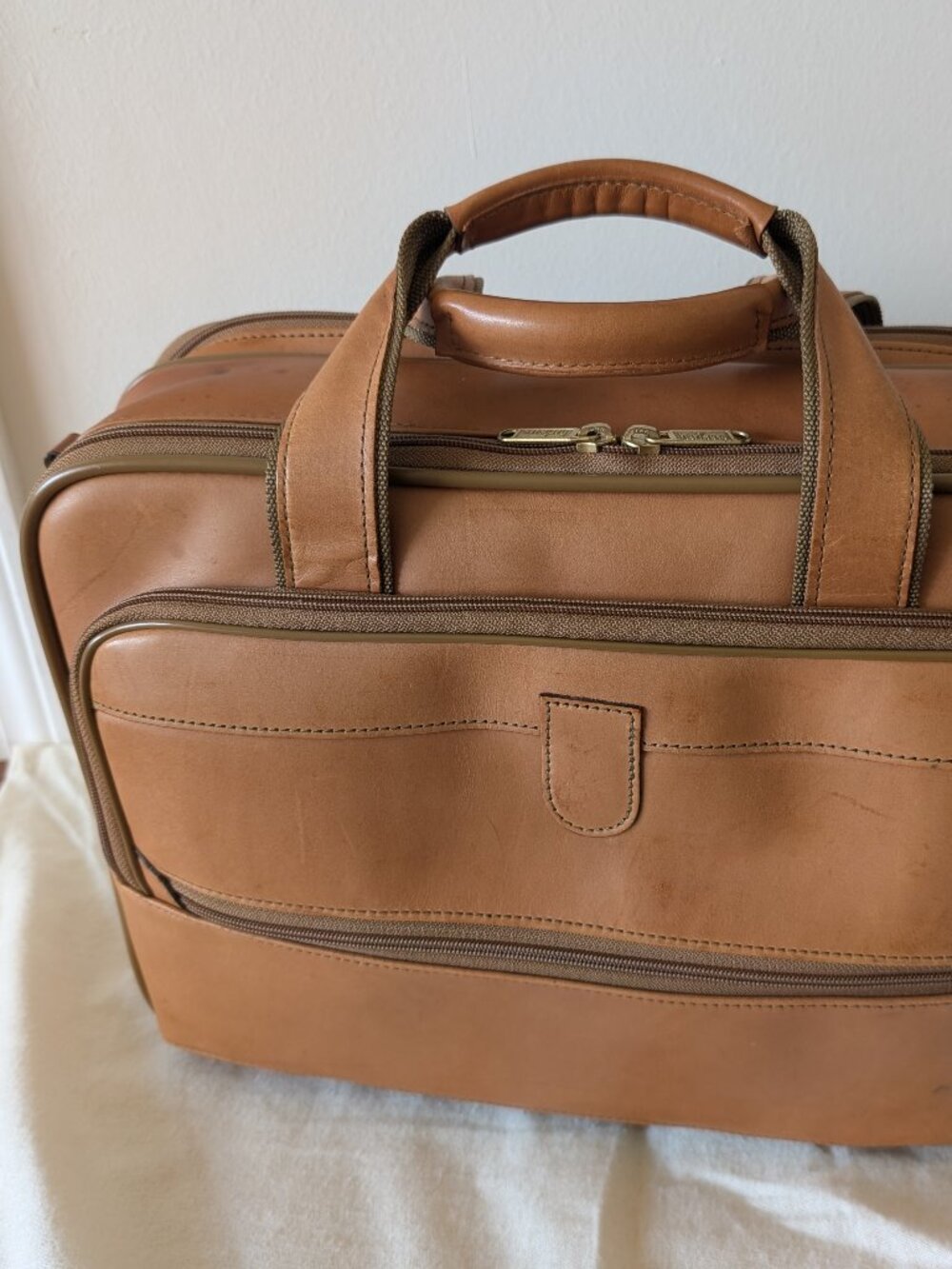 Hartmann Belting Leather Briefcase or Computer Case, Dual Compartment